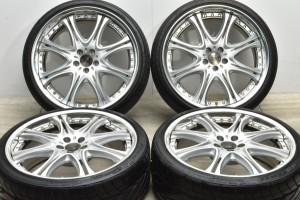 中古タイヤホイール 4本セット 19インチ 8.5J +38 PCD 100 215/35ZR19 85W スーパースター 製ホイール【 MAXTREK/NITTO 製 タイヤ付き】