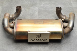 中古 HAMANN ハーマン フェラーリ F360 モデナ 用 リアマフラー タイコ 1点 競技用 大きな凹みなし Ferrari 360 Modena 50 360 560