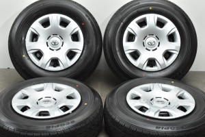 中古タイヤホイール 4本セット 15インチ 6J +35 PCD 139.7 195/80R15 107/105N LT トヨタ 純正 ホイール【 ブリヂストン 製 タイヤ付き】