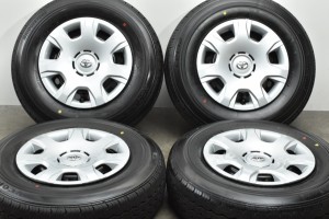 中古タイヤホイール 4本セット 15インチ 6J +35 PCD 139.7 195/80R15 107/105N LT トヨタ 純正 ホイール【 ブリヂストン 製 タイヤ付き】