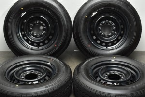 中古タイヤホイール 4本セット 15インチ 6J +35 PCD 139.7 195/80R15 107/105N LT トヨタ 純正 ホイール【 ブリヂストン 製 タイヤ付き】