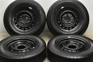 中古タイヤホイール 4本セット 15インチ 6J +35 PCD 139.7 195/80R15 107/105N LT トヨタ 純正 ホイール【 ダンロップ 製 タイヤ付き】