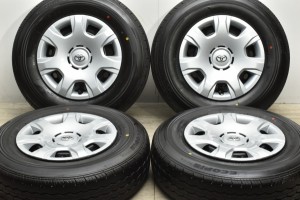 中古タイヤホイール 4本セット 15インチ 6J +35 PCD 139.7 195/80R15 107/105N LT トヨタ 純正 ホイール【 ブリヂストン 製 タイヤ付き】