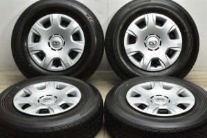 中古タイヤホイール 4本セット 15インチ 6J +35 PCD 139.7 195/80R15 107/105N LT トヨタ 200 ハイエース 純正【2023年製 ブリヂストン 