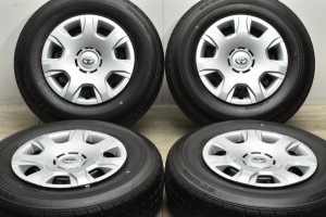 中古タイヤホイール 4本セット 15インチ 6J +35 PCD 139.7 195/80R15 107/105N LT トヨタ純正 ホイール【 ブリヂストン 製 タイヤ付き】