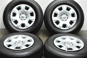 中古タイヤホイール 4本セット 15インチ 6J +35 PCD 139.7 195/80R15 107/105N LT トヨタ 200 ハイエース 純正【2023年製 ブリヂストン 