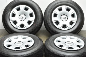 中古タイヤホイール 4本セット 15インチ 6J +35 PCD 139.7 195/80R15 107/105N LT トヨタ 純正 ホイール【 ブリヂストン 製 タイヤ付き】