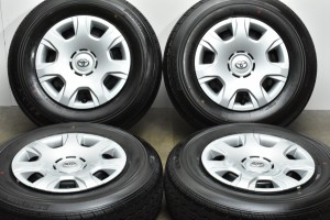 中古タイヤホイール 4本セット 15インチ 6J +35 PCD 139.7 195/80R15 107/105N LT トヨタ 純正 ホイール【 ブリヂストン 製 タイヤ付き】