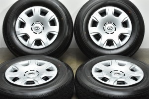 中古タイヤホイール 4本セット 15インチ 6J +35 PCD 139.7 195/80R15 107/105N LT トヨタ 純正 ホイール【 ブリヂストン 製 タイヤ付き】