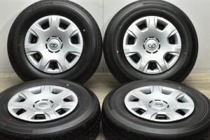 中古タイヤホイール 4本セット 15インチ 6J +35 PCD 139.7 195/80R15 107/105N LT トヨタ 純正 ホイール【 ブリヂストン 製 タイヤ付き】