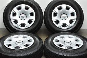 中古タイヤホイール 4本セット 15インチ 6J +35 PCD 139.7 195/80R15 107/105N LT トヨタ 純正 ホイール【 ダンロップ 製 タイヤ付き】