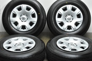 中古タイヤホイール 4本セット 15インチ 6J +35 PCD 139.7 195/80R15 107/105N LT トヨタ 純正 ホイール【 ブリヂストン 製 タイヤ付き】