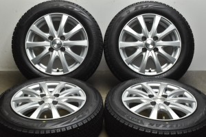 中古 スタッドレス タイヤ ホイール 4本セット 14インチ 5.5J +38 PCD 100165/65R14 79Q Weds 製ホイール【 ブリヂストン 製 スタッドレ