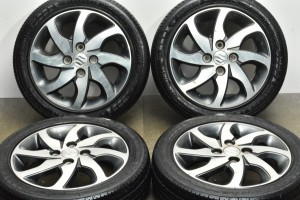 中古タイヤホイール 4本セット 14インチ 4.5J +50 PCD 100 165/55R14 72V スズキ 純正 ホイール【 ナンカン 製 タイヤ付き】