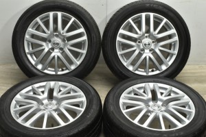 中古タイヤホイール 4本セット 17インチ 7J +45 PCD 114.3 225/55ZR17 101W ニッサン純正 ホイール【 ファルケン 製 タイヤ付き】