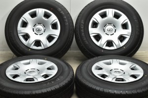 中古タイヤホイール 4本セット 15インチ 6J +35 PCD 139.7 195/80R15 107/105N LT トヨタ 純正 ホイール【 ダンロップ 製 タイヤ付き】