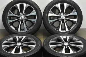 中古 スタッドレス タイヤ ホイール 4本セット 15インチ 4.5J +45 PCD 100165/60R15 77Q スズキ 純正 ホイール【 ダンロップ 製 スタッド