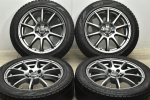 中古 スタッドレス タイヤ ホイール 4本セット 17インチ 7J +38 PCD 114.3225/50R17 94Q A-TECH 製ホイール【 ピレリ 製 スタッドレスタ