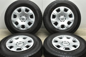 中古タイヤホイール 4本セット 15インチ 6J +35 PCD 139.7 195/80R15 107/105N LT トヨタ 純正 ホイール【 ダンロップ 製 タイヤ付き】