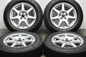 中古 スタッドレス タイヤ ホイール 4本セット 15インチ 6J +38 PCD 100185/65R15 88Q テクマグ 製ホイール【 ブリヂストン 製 スタッド