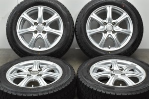 中古 スタッドレス タイヤ ホイール 4本セット 14インチ 5.5J +45 PCD 100175/65R14 82Q マナレイ 製ホイール【 ダンロップ 製 スタッド