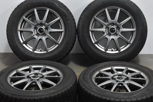 中古 スタッドレス タイヤ ホイール 4本セット 15インチ 6J +45 PCD 100195/65R15 91Q インターミラノ 製ホイール【 ダンロップ 製 スタ