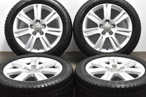 中古 スタッドレス タイヤ ホイール 4本セット 17インチ 7.5J +45 PCD 112225/50R17 98T アウディ 純正 ホイール【 マキシス 製 スタッド