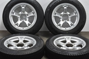 中古 スタッドレス タイヤ ホイール 4本セット 16インチ 5.5J +22 PCD 139.7175/80R16 91Q WEDS KEELER 【 ブリヂストン 製 スタッドレス