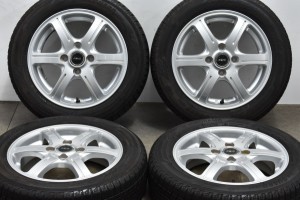 中古 スタッドレス タイヤ ホイール 4本セット 14インチ 4.5J +46 PCD 100155/65R14 75Q ブリヂストン 製ホイール【 ヨコハマ 製 スタッ