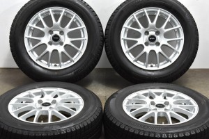 中古 スタッドレス タイヤ ホイール 4本セット 15インチ 5.5J +42 PCD 100185/65R15 88Q ブリヂストン 製ホイール【 ブリヂストン 製 ス