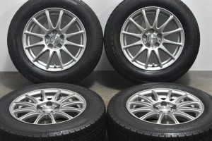 中古 スタッドレス タイヤ ホイール 4本セット 15インチ 6.5J +40 PCD 100195/65R15 91Q Weds 製ホイール【 グッドイヤー 製 スタッドレ