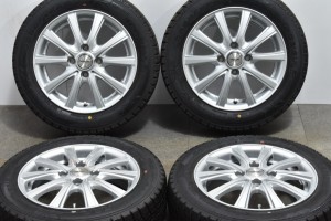 中古 スタッドレス タイヤ ホイール 4本セット 14インチ 4.5J +43 PCD 100155/65R14 75Q インターミラノ 製ホイール【 グッドイヤー 製 