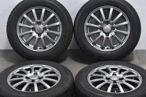 中古 スタッドレス タイヤ ホイール 4本セット 14インチ 5.5J +42 PCD 100175/65R14 82Q トピー 製ホイール【 ヨコハマ 製 スタッドレス