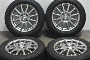 中古 スタッドレス タイヤ ホイール 4本セット 14インチ 5J +39 PCD 100165/65R14 79Q ウェッズ 製ホイール【 グッドイヤー 製 スタッド