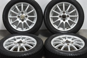 中古 スタッドレス タイヤ ホイール 4本セット 14インチ 4.5J +43 PCD 100155/65R14 75Q インターミラノ 製ホイール【 ヨコハマ 製 スタ