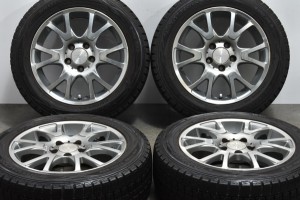 中古 スタッドレス タイヤ ホイール 4本セット 16インチ 6.5J +47 PCD 112205/55R16 91Q ENCO EXCLUSIVE 【 ダンロップ 製 スタッドレス