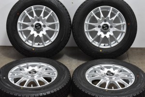 中古 スタッドレス タイヤ ホイール 4本セット 13インチ 4B +43 PCD 100145/80R13 75Q レアマイスター 製ホイール【 ダンロップ 製 スタ