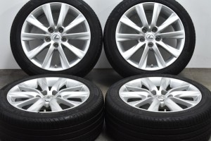 中古タイヤホイール 4本セット 17インチ 7.5J +45 PCD 114.3 225/45R17 94W レクサス 純正 ホイール【 ミシュラン 製 タイヤ付き】