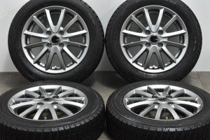 中古 スタッドレス タイヤ ホイール 4本セット 14インチ 4.5J +45 PCD 100155/65R14 75Q ジャパン三陽 製ホイール【 ダンロップ 製 スタ