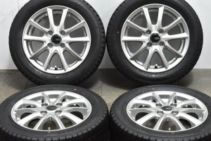 中古 スタッドレス タイヤ ホイール 4本セット 14インチ 4.5J +45 PCD 100155/65R14 75Q ブリヂストン 製ホイール【 グッドイヤー 製 ス