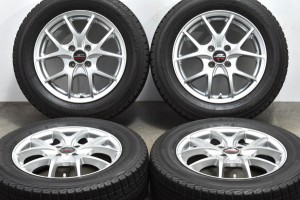 中古 スタッドレス タイヤ ホイール 4本セット 15インチ 5.5J +45 PCD 100185/65R15 88Q MID 製ホイール【 ヨコハマ 製 スタッドレスタイ