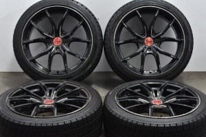 中古 スタッドレス タイヤ ホイール 4本セット 18インチ 7.5J +50 PCD 114.3225/40R18 88S RAYS 製ホイール【 ブリヂストン 製 スタッド