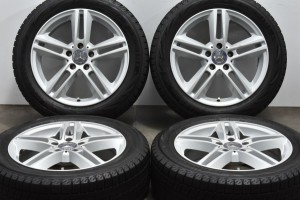 中古 スタッドレス タイヤ ホイール 4本セット 17インチ 6.5J +38 PCD 112205/55R17 91Q ヤナセ 製ホイール【 ヨコハマ 製 スタッドレス