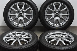 中古 スタッドレス タイヤ ホイール 4本セット 14インチ 4.5J +45 PCD 100155/65R14 75Q マルカ 製ホイール【 ブリヂストン 製 スタッド