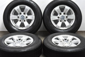 中古タイヤホイール 4本セット 15インチ 6J +33 PCD 139.7 195/80R15 107/105L LT ダンロップ 製ホイール【 ブリヂストン 製 タイヤ付き