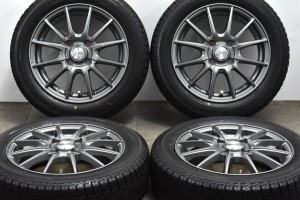 中古 スタッドレス タイヤ ホイール 4本セット 14インチ 4.5J +45 PCD 100155/65R14 75Q YFC 製ホイール【 ヨコハマ 製 スタッドレスタイ