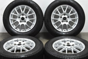 中古 スタッドレス タイヤ ホイール 4本セット 15インチ 6J +53 PCD 114.3195/65R15 91Q ブリヂストン 製ホイール【 ブリヂストン 製 ス