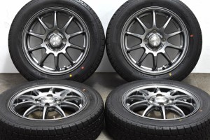 中古 スタッドレス タイヤ ホイール 4本セット 14インチ 4.5J +45 PCD 100155/65R14 75Q インターミラノ 製ホイール【 グッドイヤー 製 