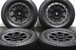 中古 スタッドレス タイヤ ホイール 4本セット 17インチ 7.5J +40 PCD 127265/65R17 112Q MLJ 製ホイール【 ブリヂストン 製 スタッドレ