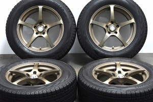 中古 スタッドレス タイヤ ホイール 4本セット 17インチ 7J +32 PCD 114.3225/65R17 102Q 社外 製ホイール【 ヨコハマ 製 スタッドレスタ